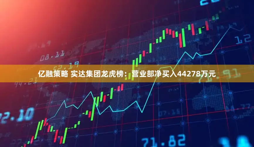 亿融策略 实达集团龙虎榜：营业部净买入44278万元
